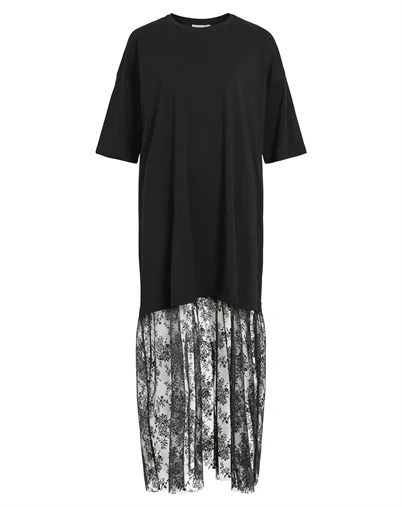 Vila - VIKata Oversize Lace Kjole - Black